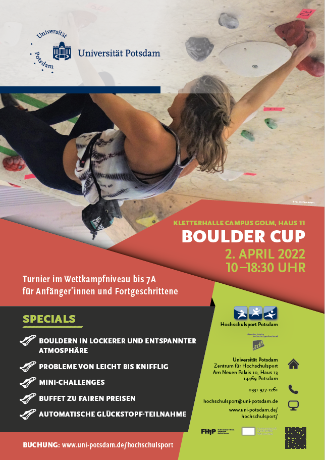 Poster for Boulder Cup Hochschulsport der Uni Potsdam