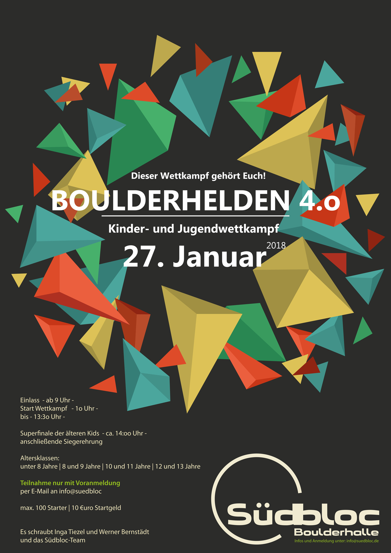 Poster for Boulderhelden 4.0 - Südbloc Kinder- und Jugendwettkampf